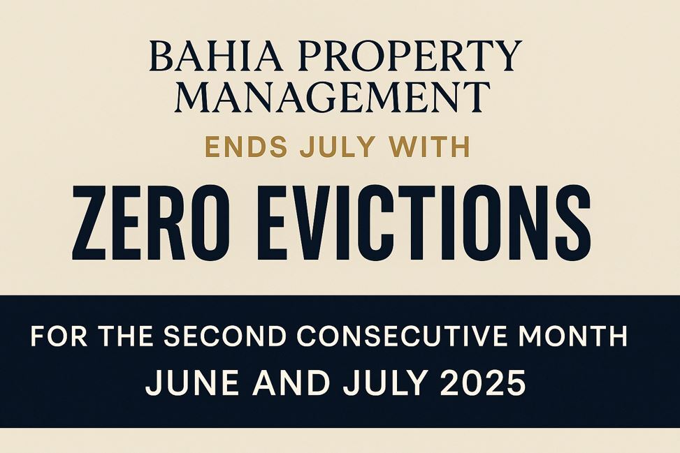 Bahia Ends July with Zero Evictions for the Second Consecutive Month